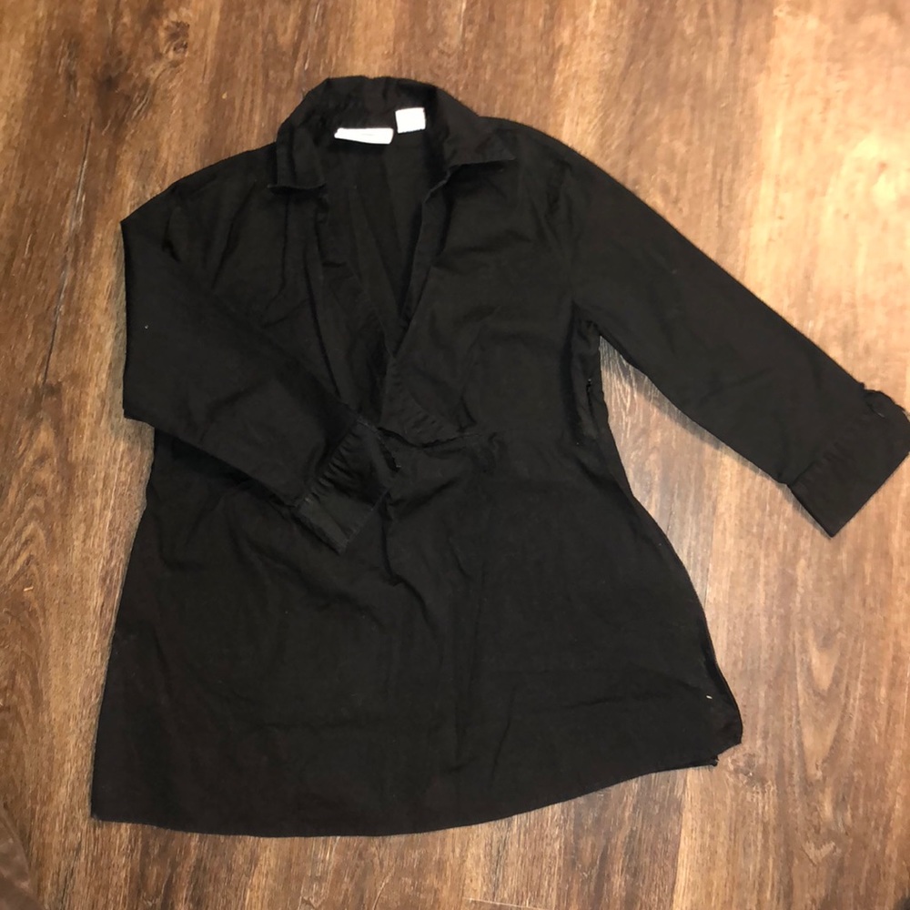 Baby and Me Black Maternity Shirt